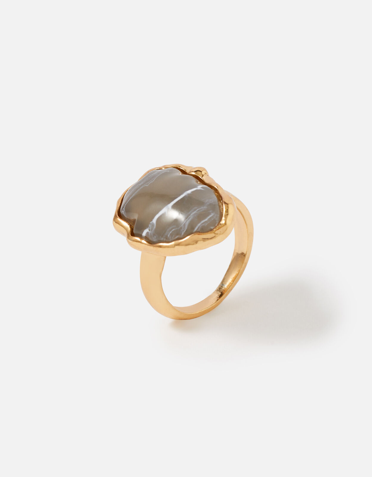 Grey shop stone ring