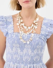 3-Pack Statement Shell Pearl Necklaces, , large