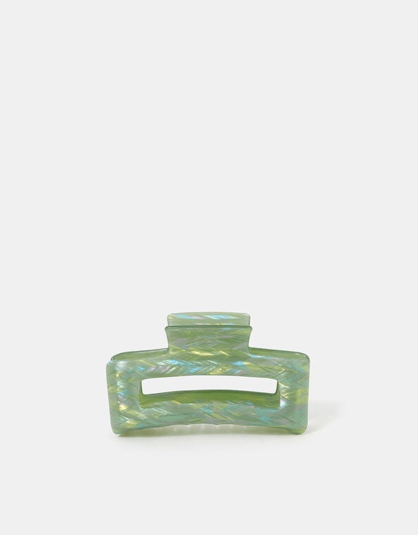 Iridescent Resin Rectangular Claw Clip, , large