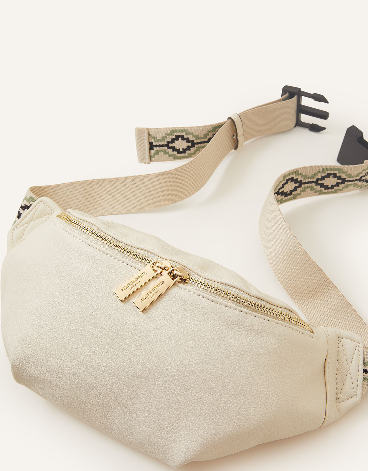 Cream bum top bag