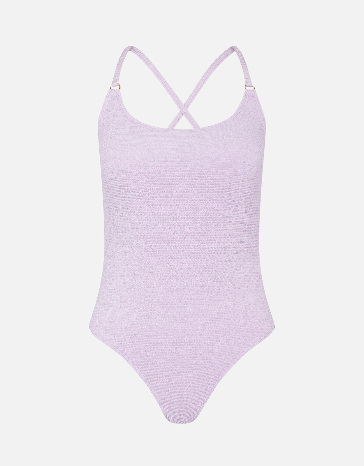 Crinkle Scoop Neck Swimsuit Purple Bikinis Swimsuits Accessorize UK