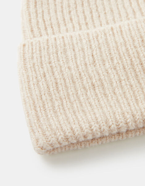 Soho Knit Beanie Hat Natural, Natural (NATURAL), large