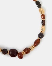 Chunky Organic Resin Beaded Necklace, , large