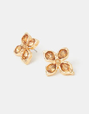 Teardrop Cross Stud Earrings, , large
