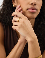 Stainless Steel Stone Band Ring, Gold (GOLD), large