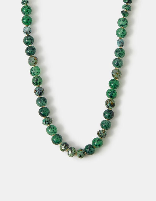 Glass Chrysoprase Bead Necklace, , large