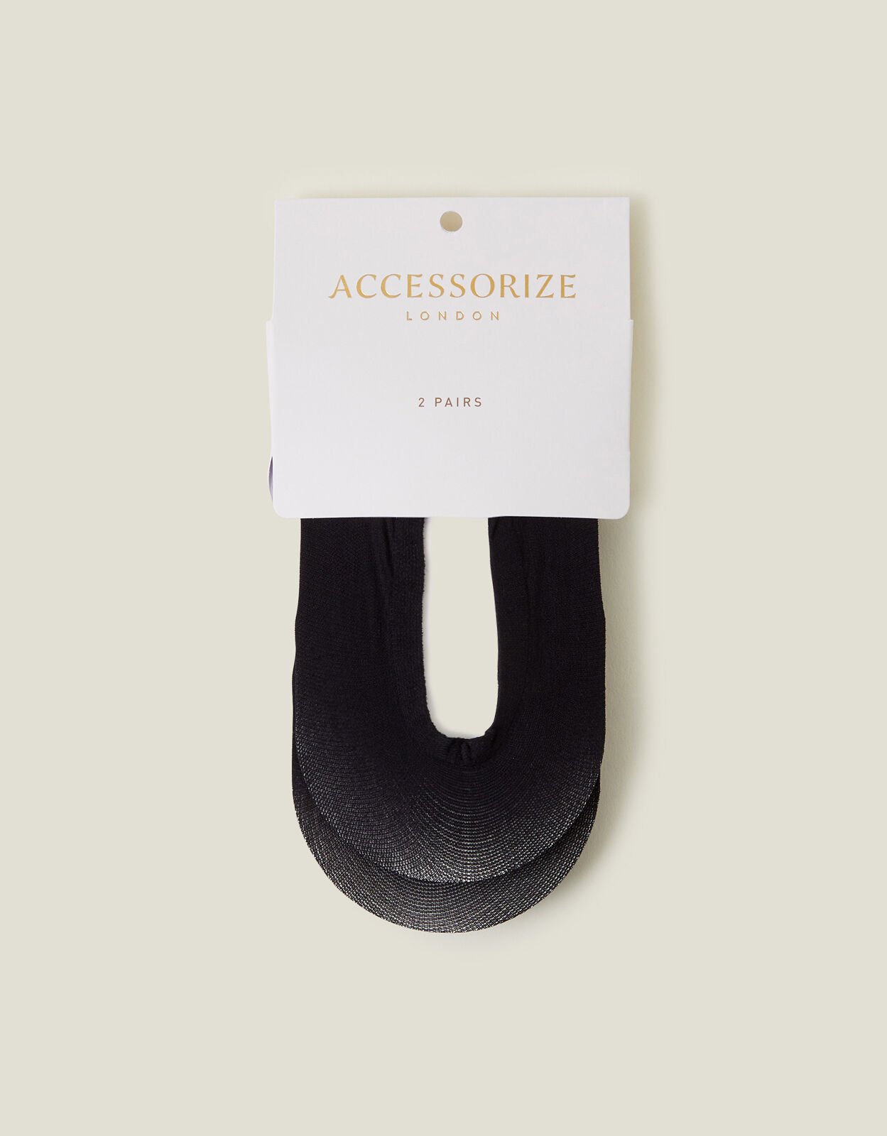 accessorize 2-Pack Footsie Socks Black