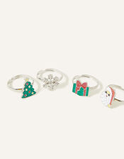 Girls Christmas Rings 4 Pack, , large