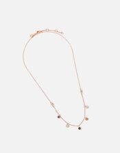 Rose Gold-Plated Gem Drop Necklace, , large