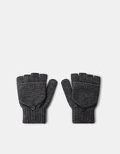Plain Capped Gloves, Grey (GREY), large