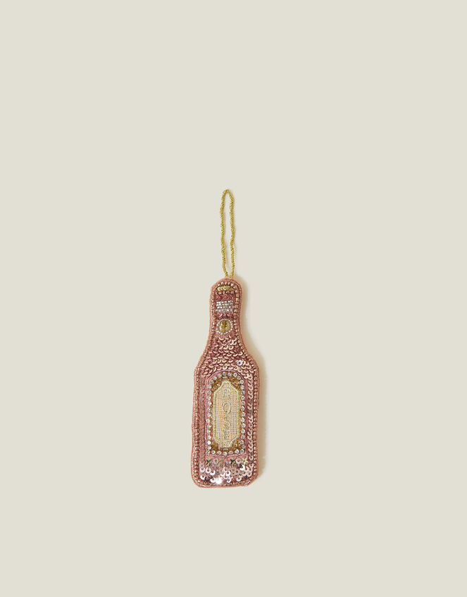 Embellished Rosé Bottle Hanging Decoration, , large
