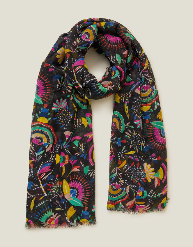 Damask Print Scarf, , large