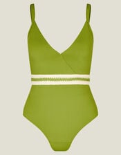 Wrap Swimsuit, Green (GREEN), large