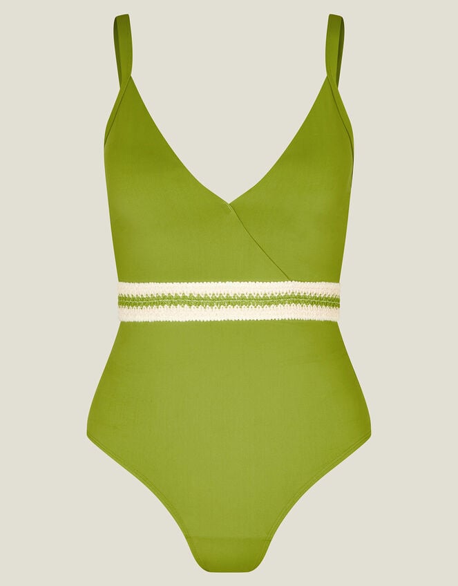 Wrap Swimsuit, Green (GREEN), large