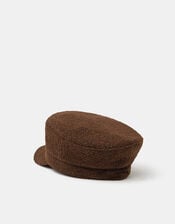 Boucle Baker Boy Hat, Brown (CHOCOLATE), large