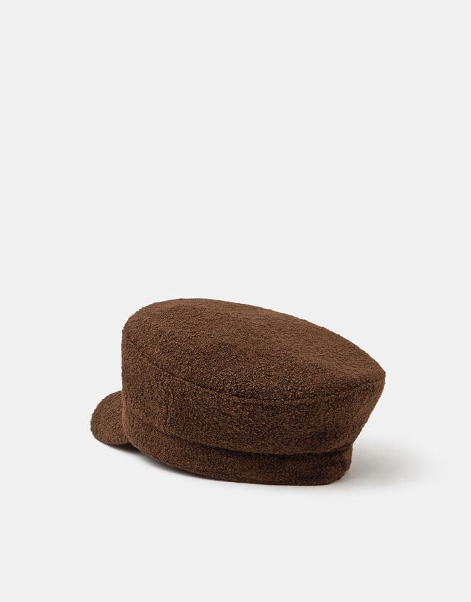 Boucle Baker Boy Hat, Brown (CHOCOLATE), large