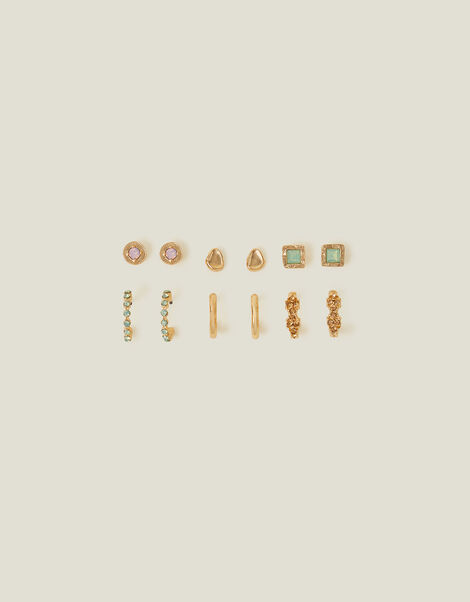 6-Pack Stud and Hoop Earrings, , large