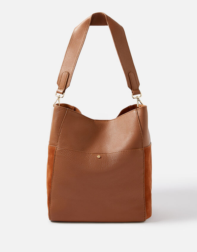 Chloe Leather Shoulder Bag , Tan (TAN), large