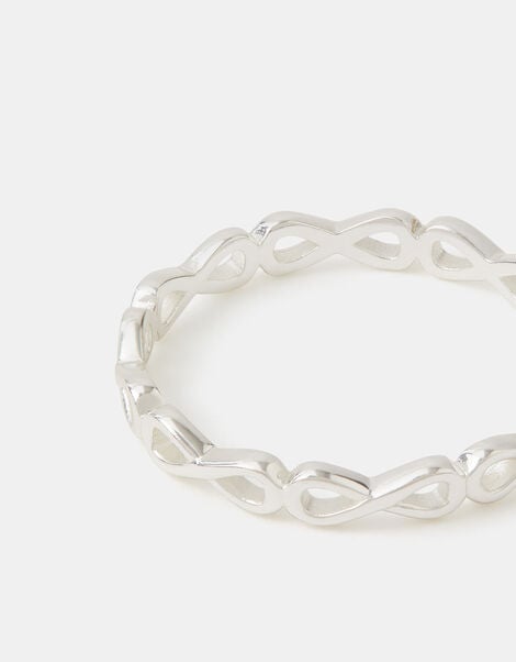 Sterling Silver Infinity Ring, Silver (ST SILVER), large