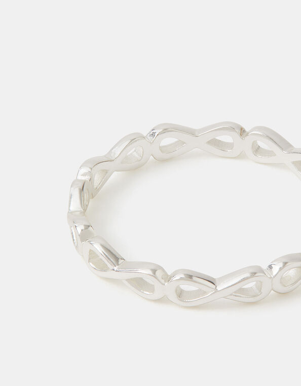 Sterling Silver Infinity Ring, Silver (ST SILVER), large