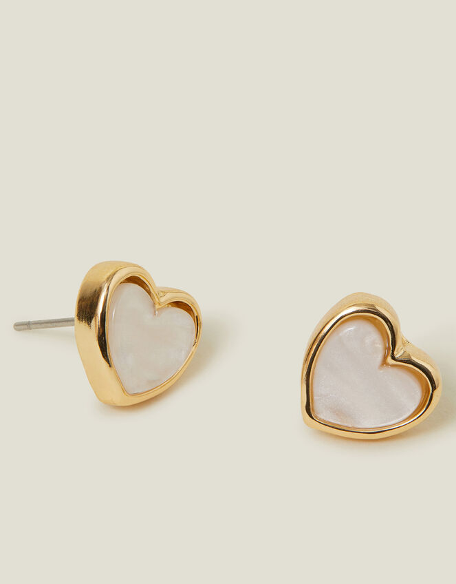 Moonstone Heart Earrings, , large