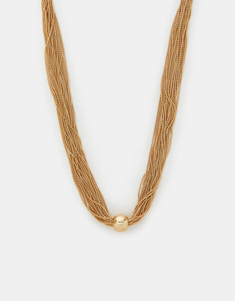 Multi-Chain Bead Pendant Necklace, , large