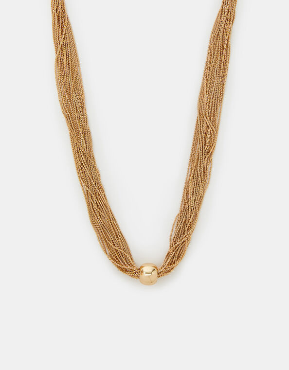Multi-Chain Bead Pendant Necklace, , large
