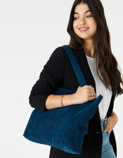 Cord Shopper Bag, Teal (TEAL), large