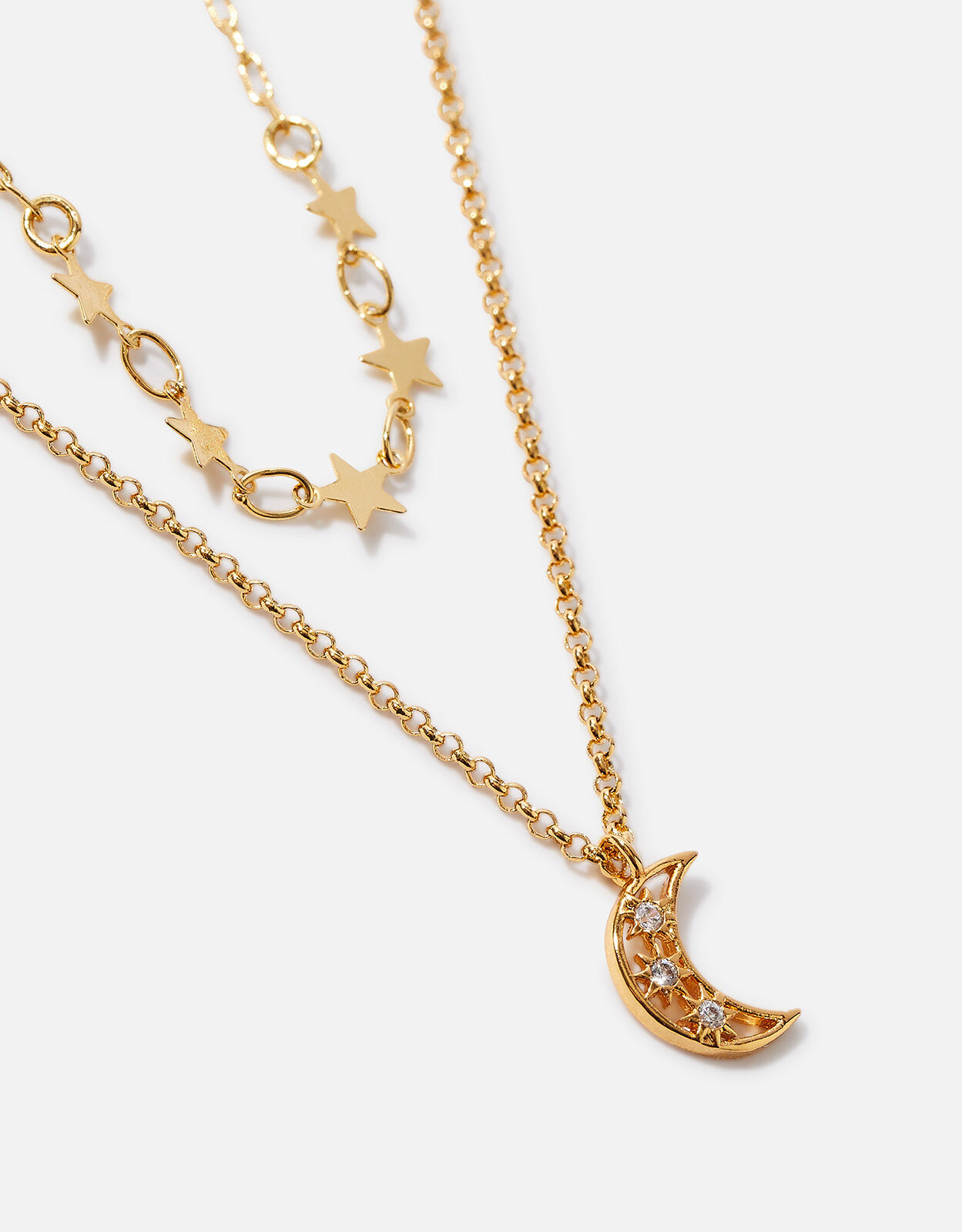 Gold-Plated Celestial Necklace Set of 