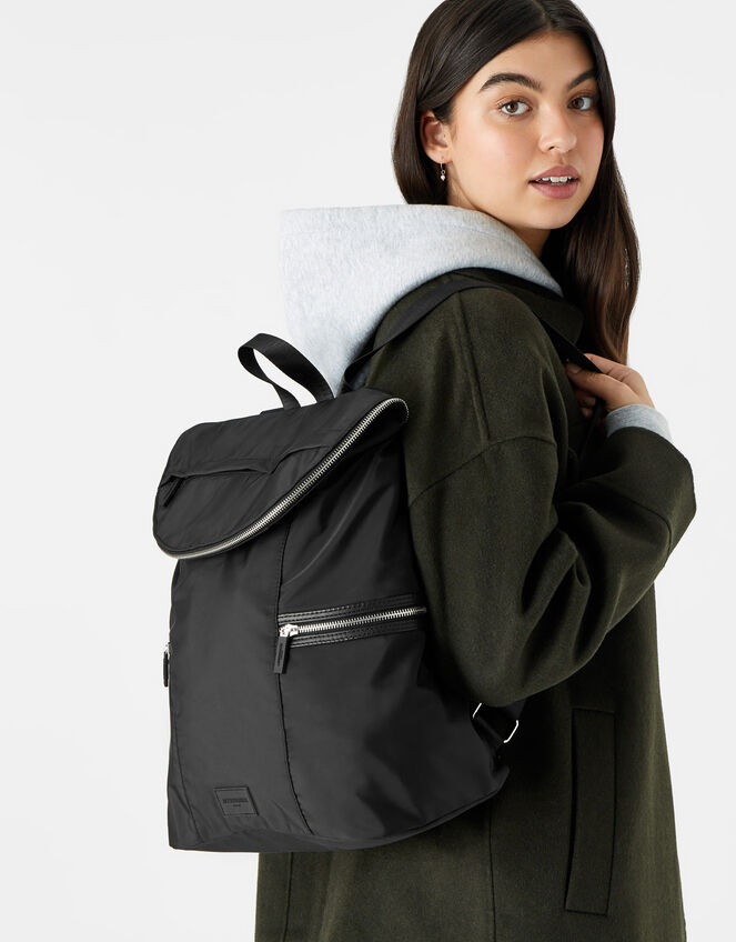 Gina Gym Rucksack with Recycled Fabric, Black (BLACK), large