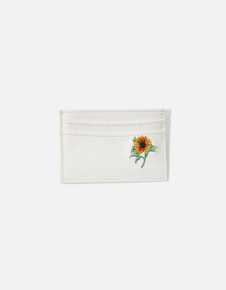 Embroidered Sunflower Cardholder, , large
