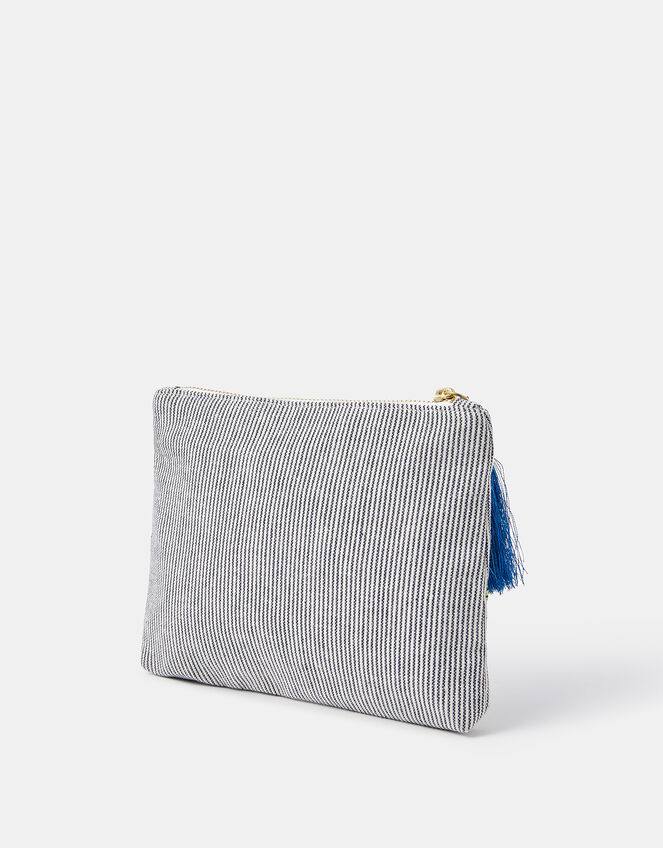 Shell Bead Stripe Pouch, , large