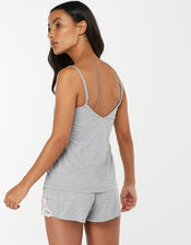 Teya Pyjama Vest and Shorts Set, Grey (GREY), large