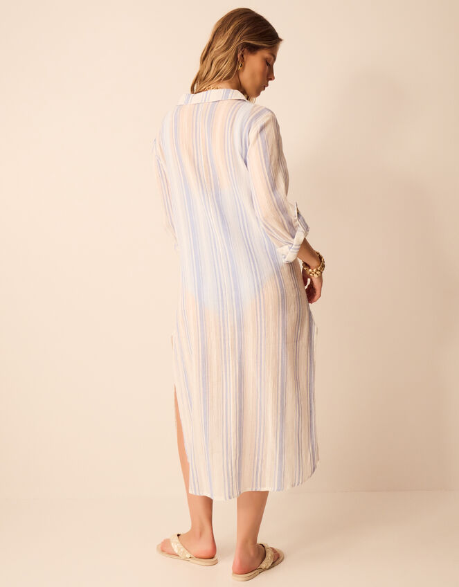 Stripe Maxi Shirt, Blue (BLUE), large