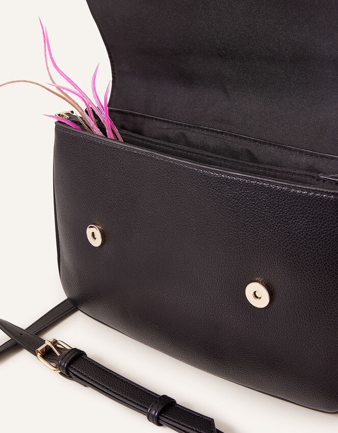 Wrap Handle Cross-Body Bag, Black (BLACK), large