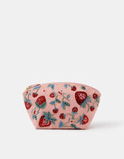 Embellished Strawberry Make Up Bag, , large