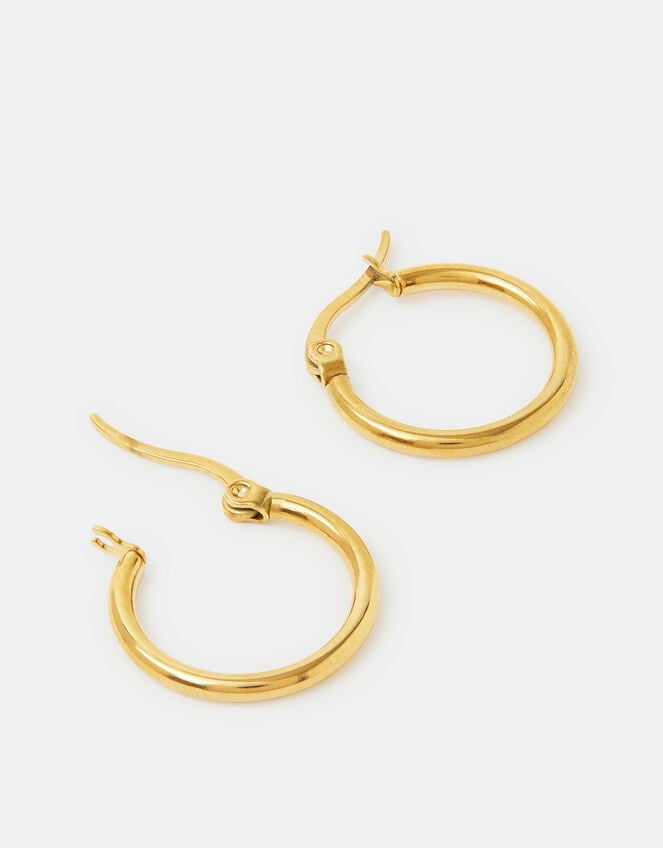Stainless Steel Small Hoop Earrings, , large