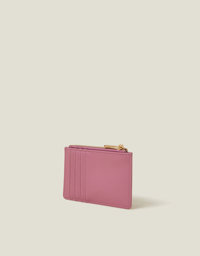 Embroidered Daisy Card Holder, Pink (PINK), large
