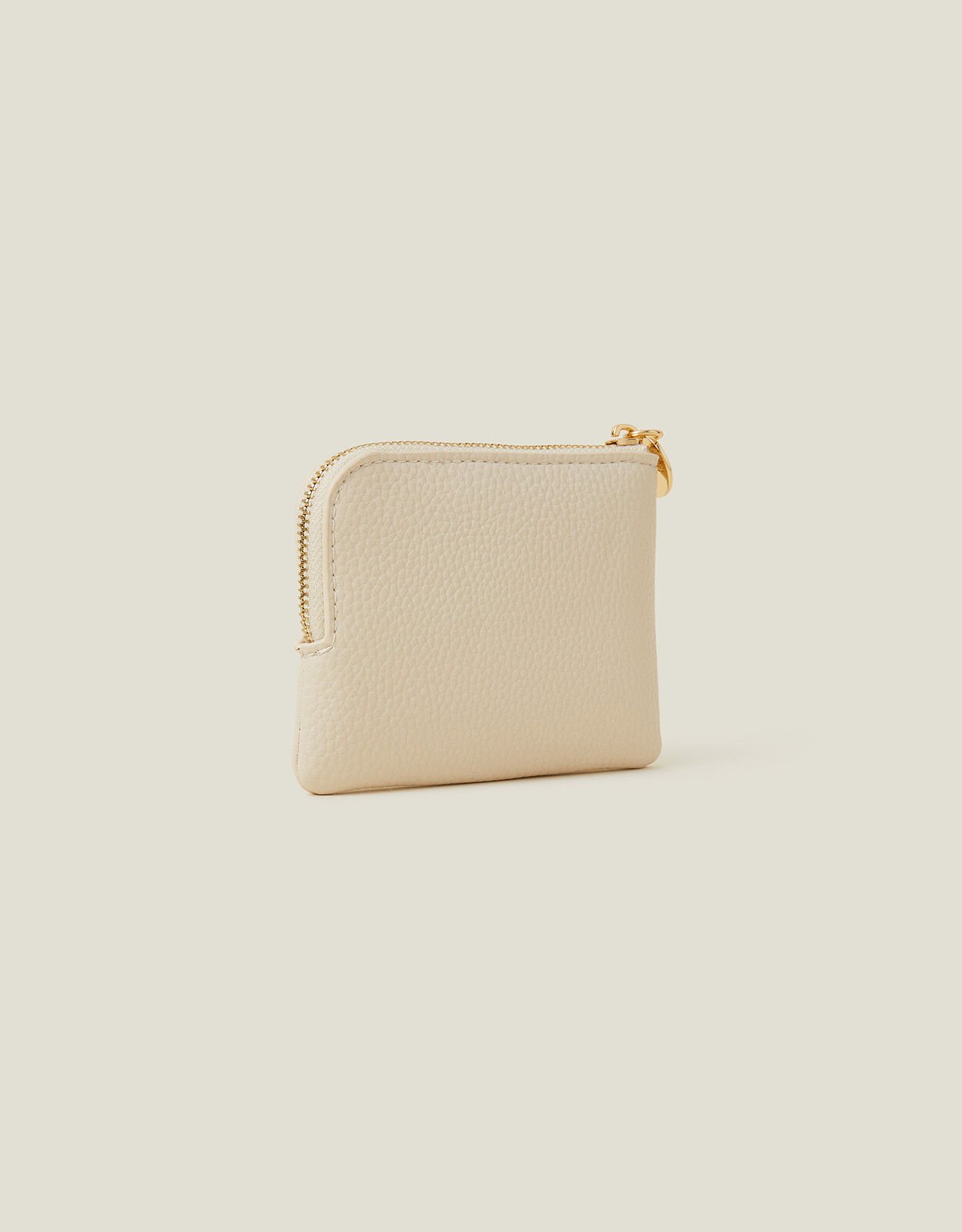 Initial Coin Purse Cream