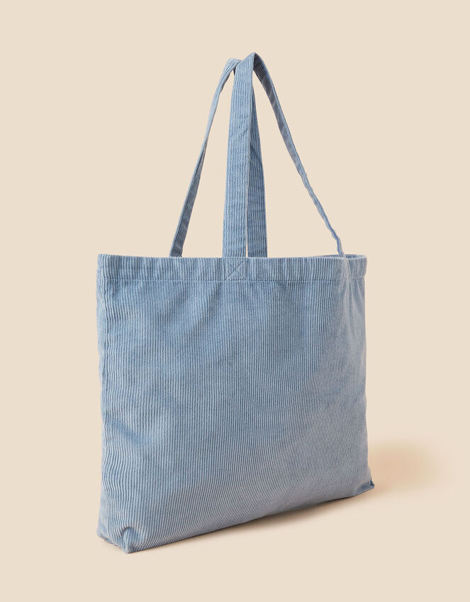 Embroidered Floral Cord Shopper Bag, , large