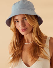 Nylon Bucket Hat, Blue (BLUE), large
