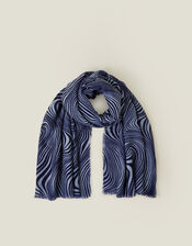 Swirl Print Midweight Scarf, , large
