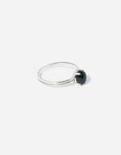 Sterling Silver Oxidised Black Onyx Ring, Silver (ST SILVER), large