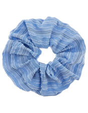 Oversized Textured Hair Scrunchie, , large