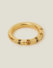 14ct Gold-Plated Bamboo Ring , Gold (GOLD), large
