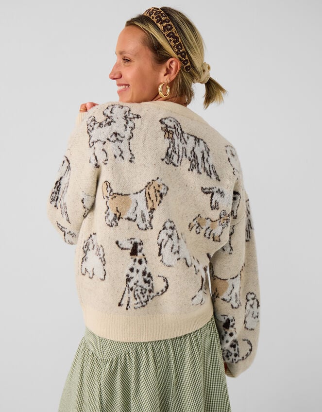 Accessorize x Good Manners Dog Print Cardigan​, Multi (MULTI), large
