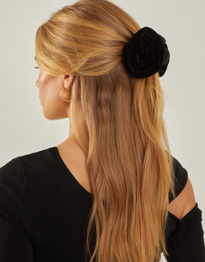 Velvet Corsage Claw Clip, , large