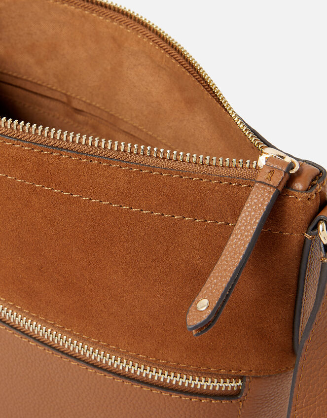 Large Leather Cross-Body Bag, , large