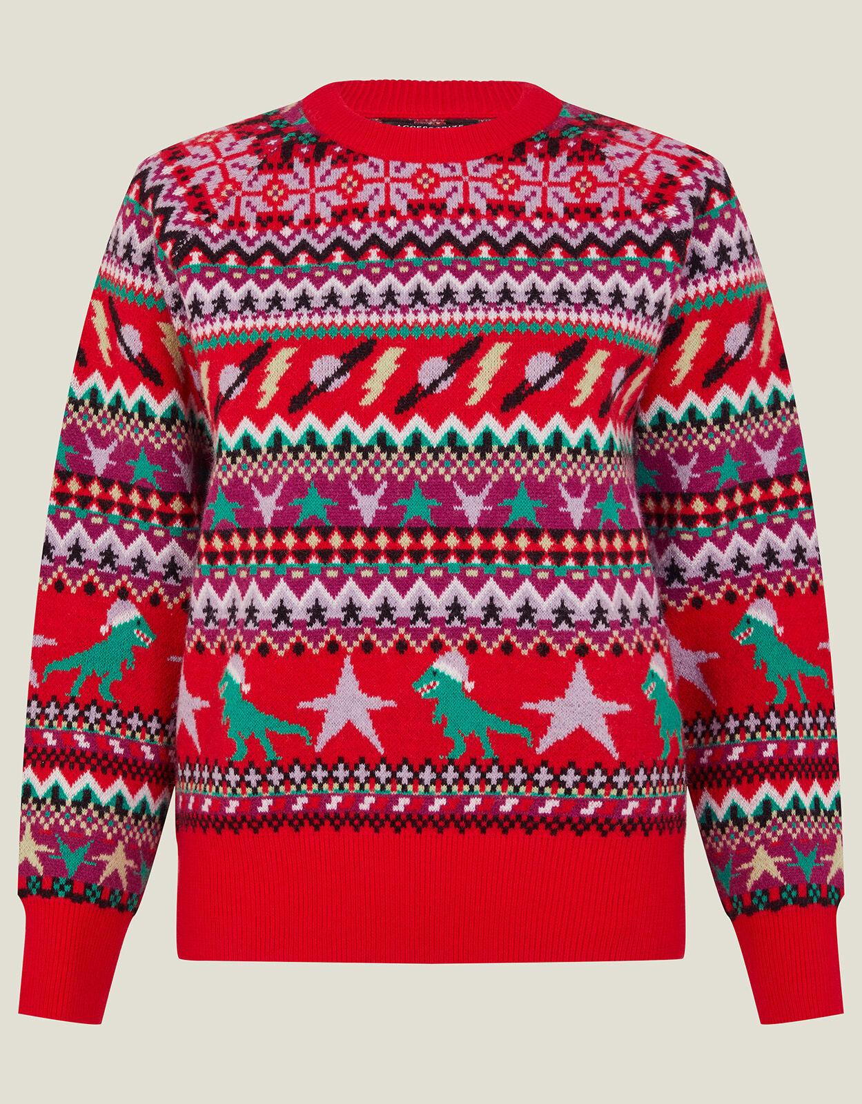 Womens dinosaur christmas jumper online