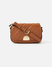 Lara Quilted Shoulder Bag, Tan (TAN), large
